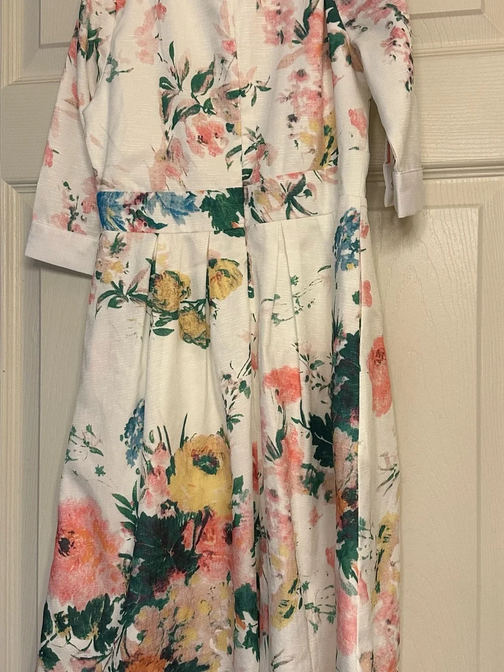 Ivy City Girls Floral Fit-and-Flare Dress with Peter Pan Collar